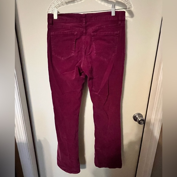 Old Navy The Sweetheart Maroon Corduroy Pants Sz 4 Boot cut - Picture 5 of 9